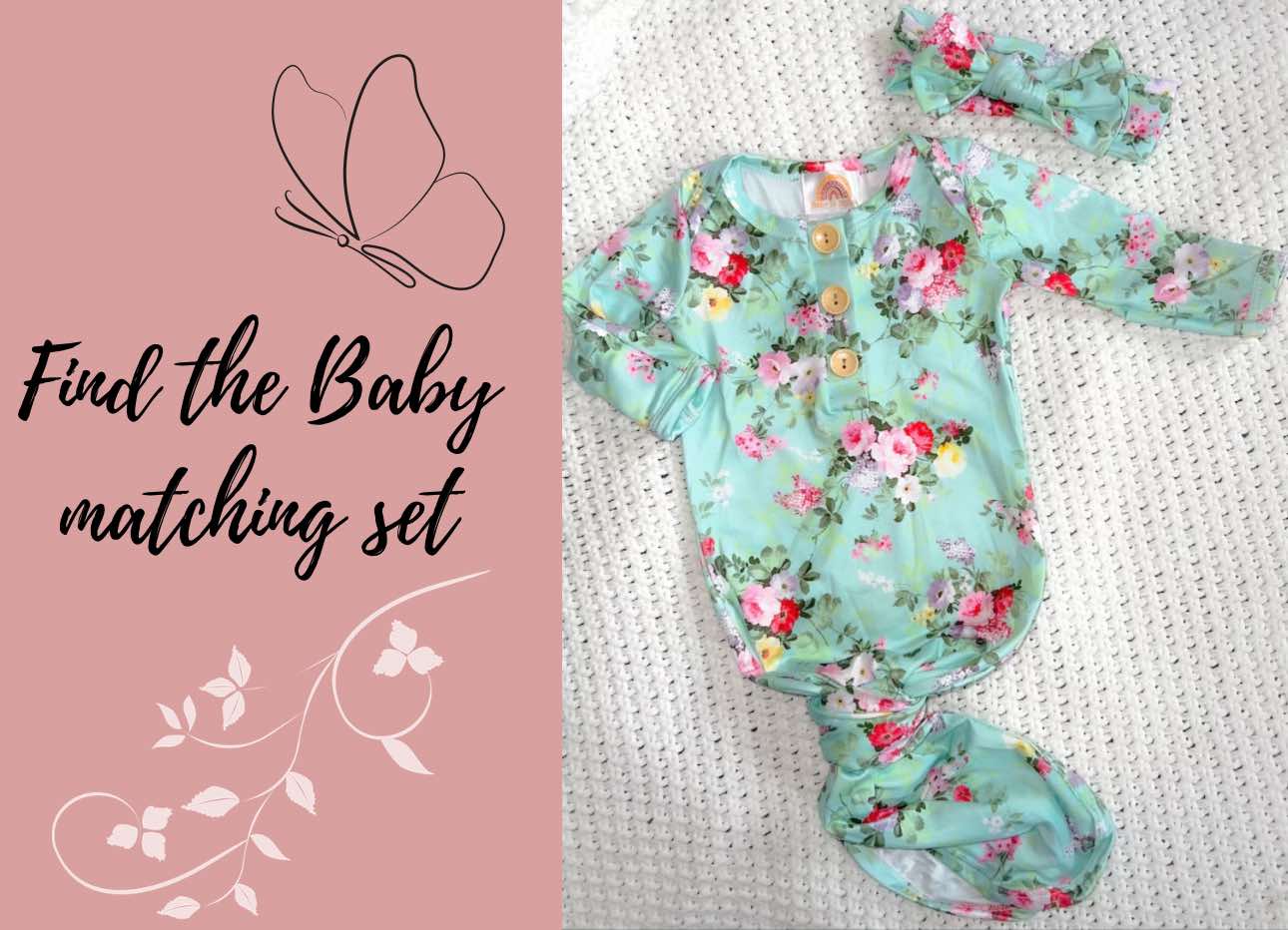 Maternity Robe Periwinkles print