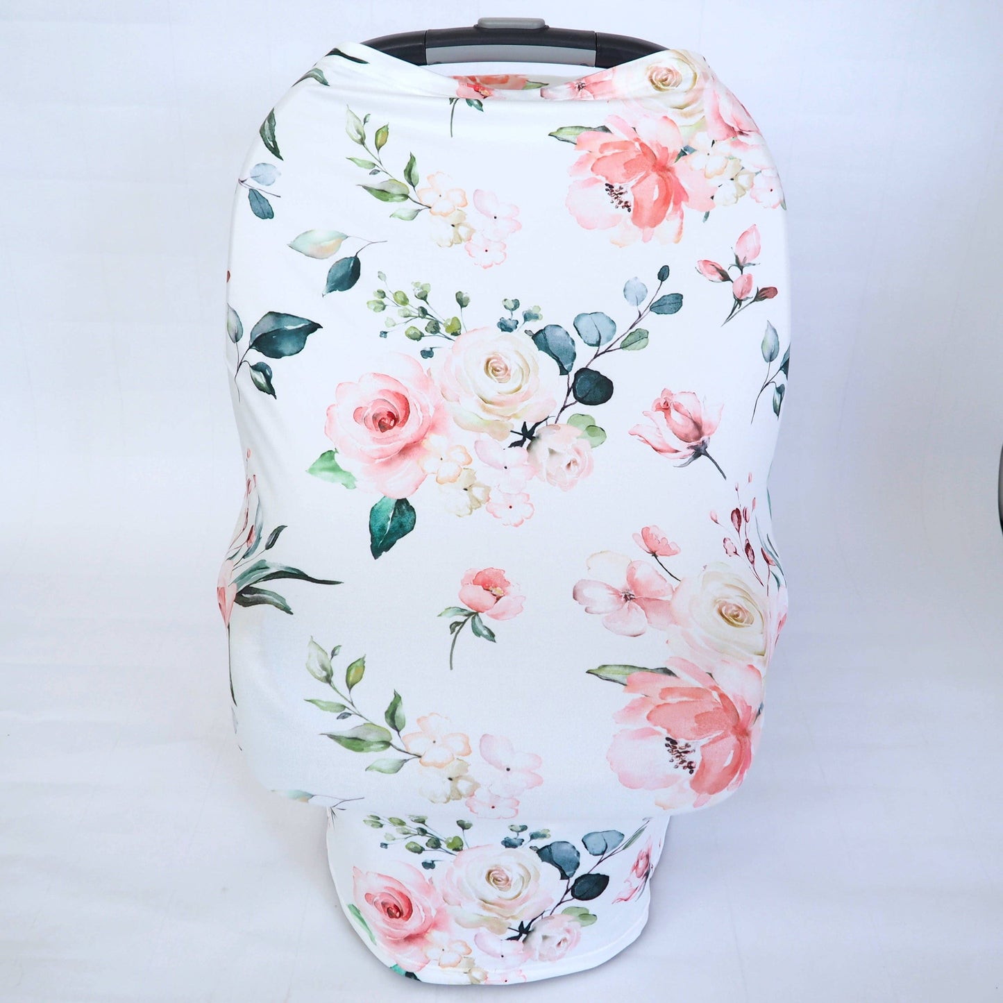 Peach Floral Infant Baby Car Seat / Nursing Cover Honey Lemonade