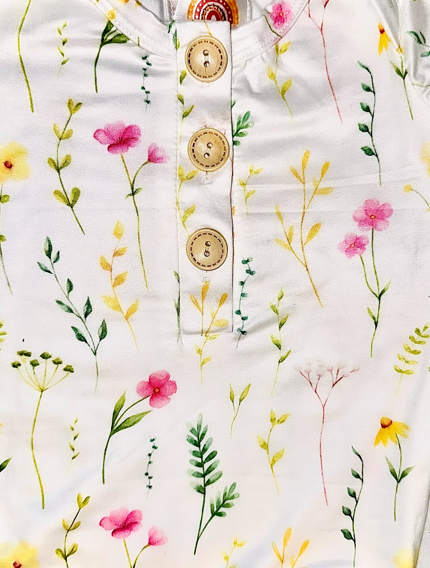 Wild flowers knotted gown and bow set 0-3mo Baby in Styles