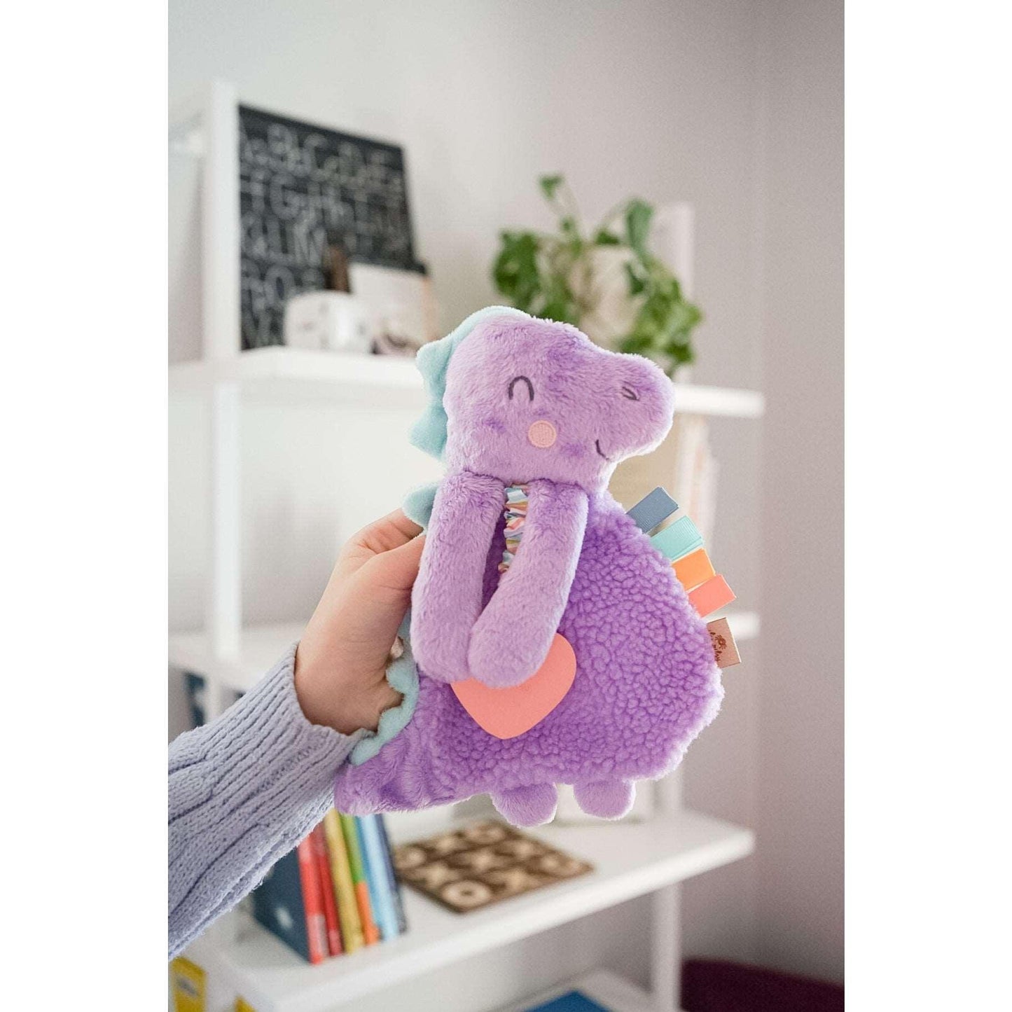 NEW Itzy Lovey™ Purple Dino Plush with Silicone Teether Toy Itzy Ritzy