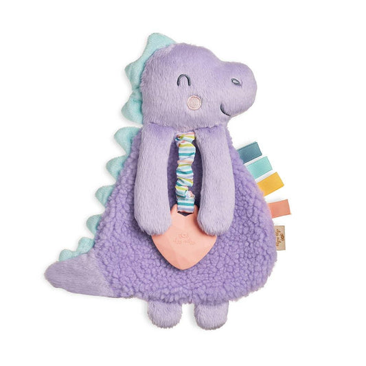 NEW Itzy Lovey™ Purple Dino Plush with Silicone Teether Toy Itzy Ritzy