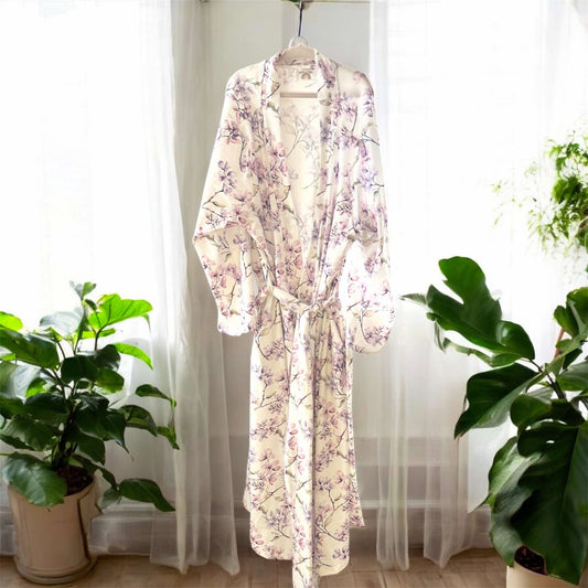 Maternity Robe Dainty Purple print