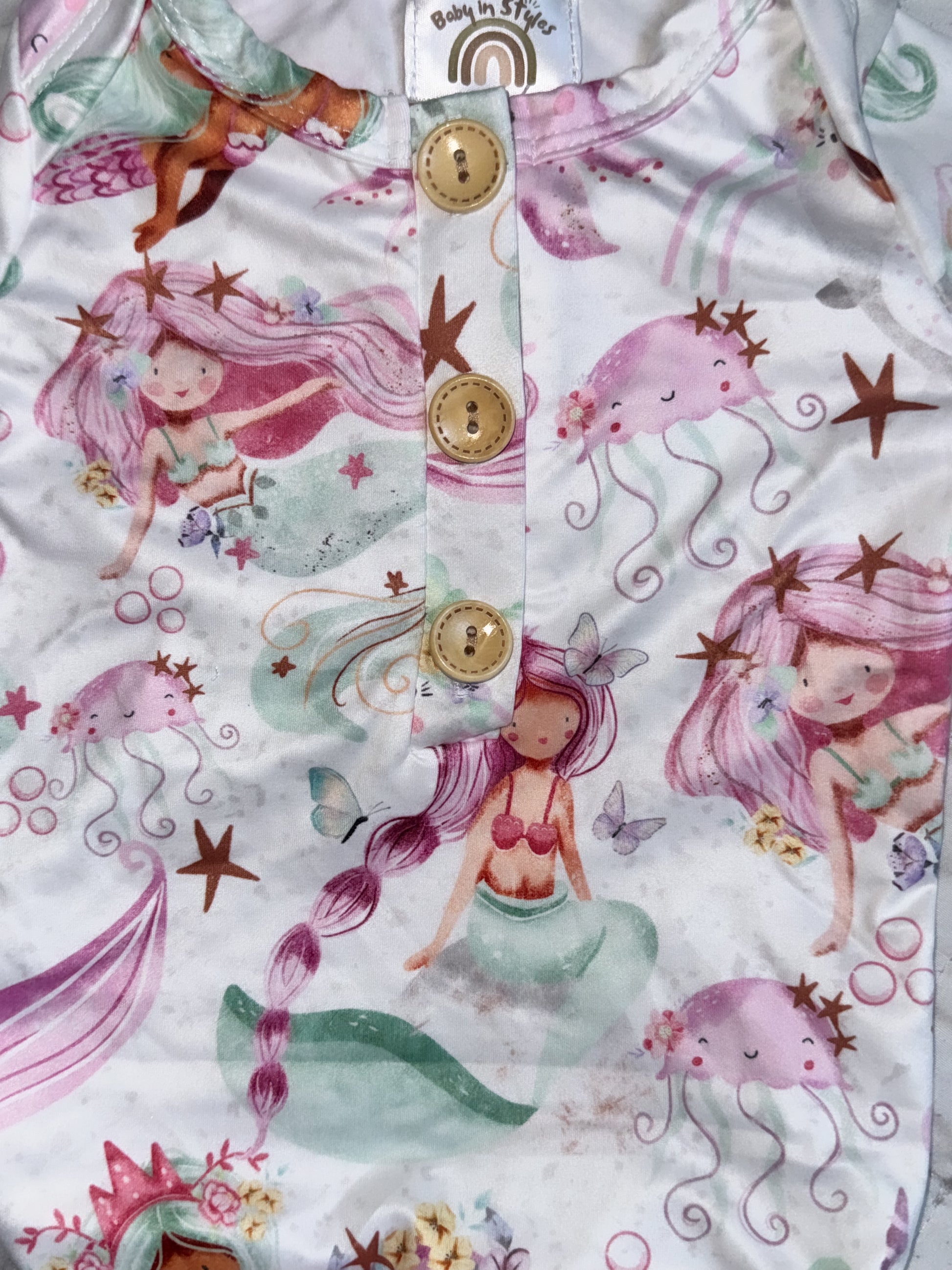 Mermaids knotted gown and hat set Baby in Styles