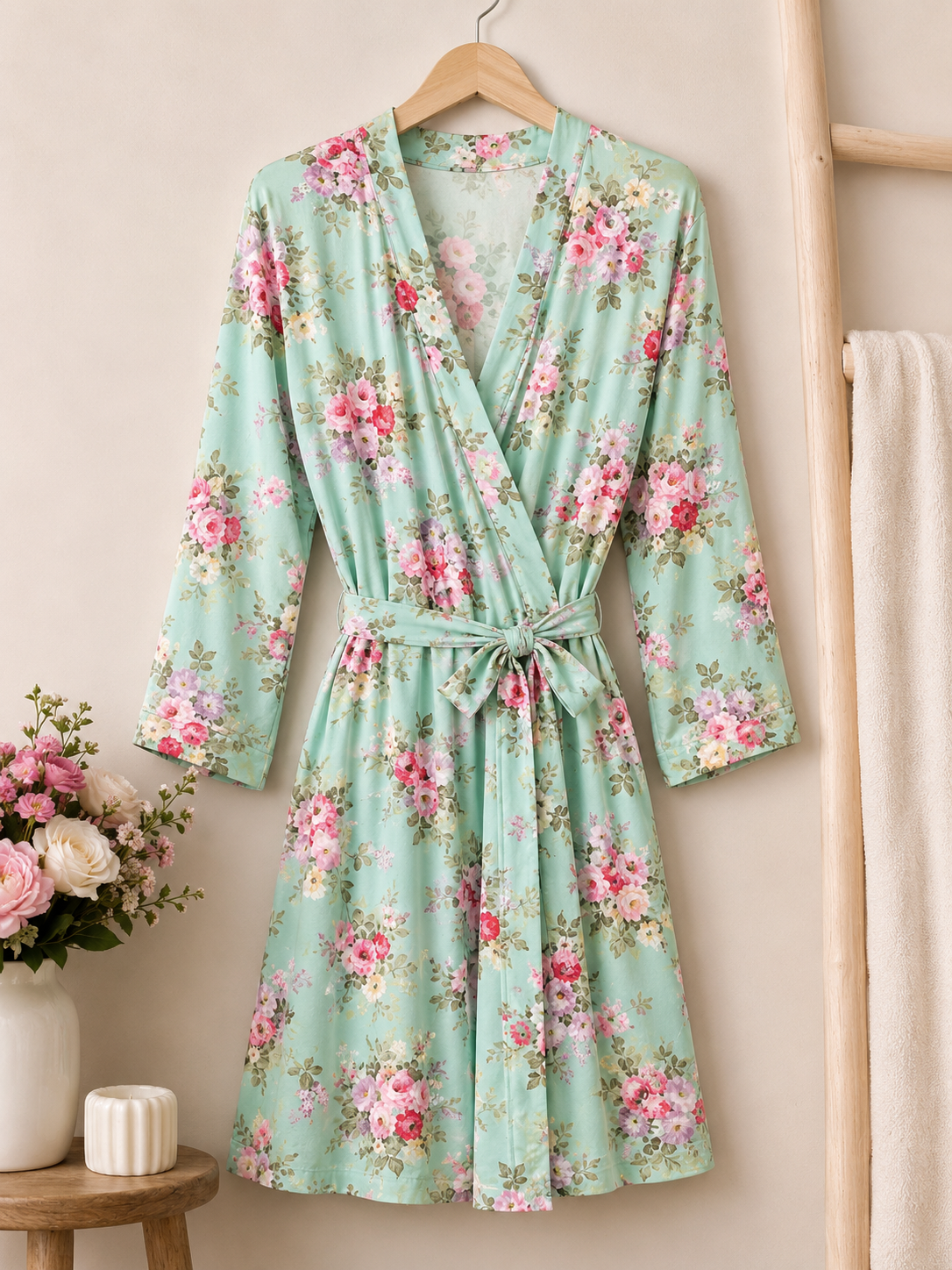 Maternity Robe Periwinkles print Baby in Styles