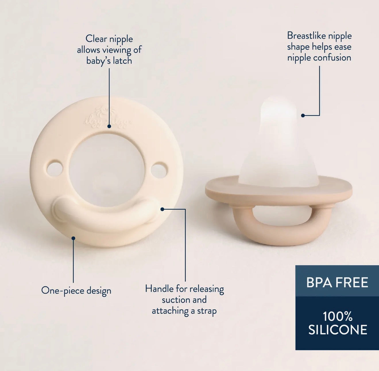 *New* Latch & Soothe™ Breastlike Pacifier - Taupe