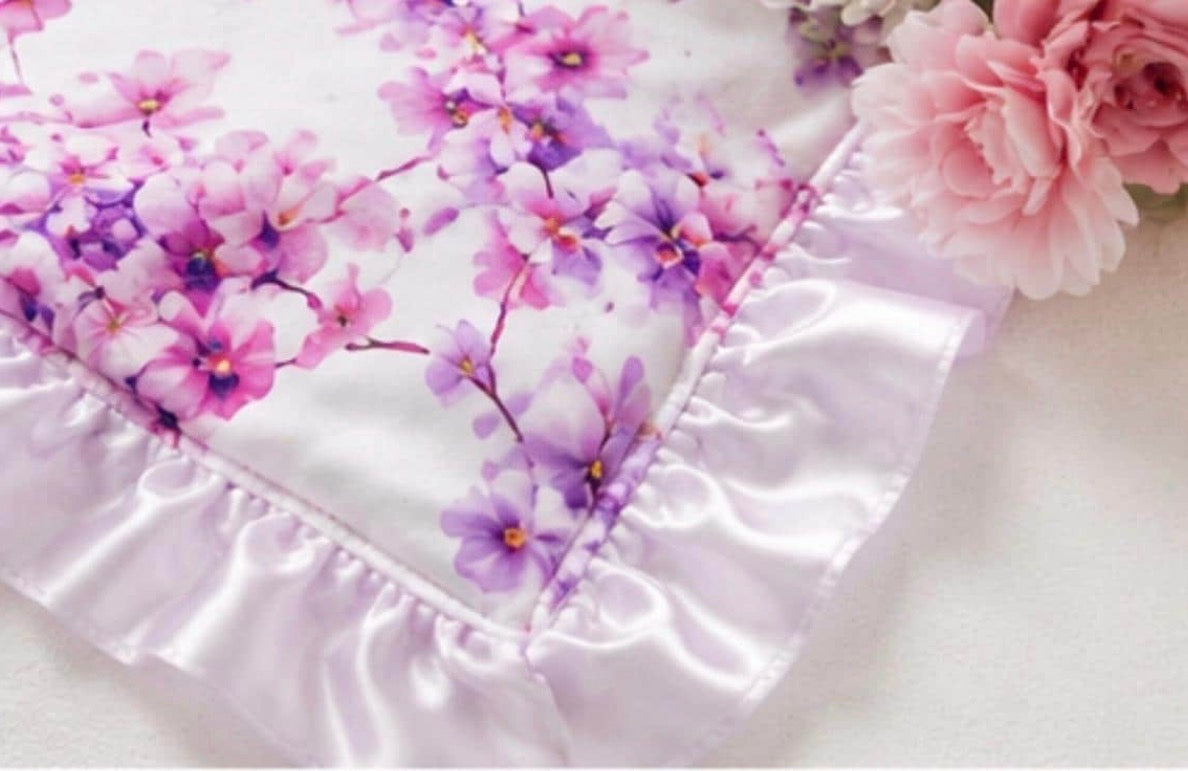 Dainty Floral Minky Baby Blanket