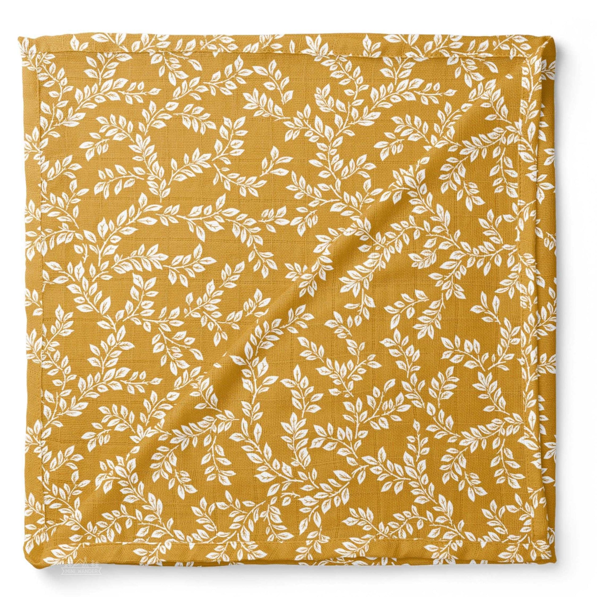 Muslin Swaddle Baby Blanket – Leafy Sprig Mini Wander, LLC