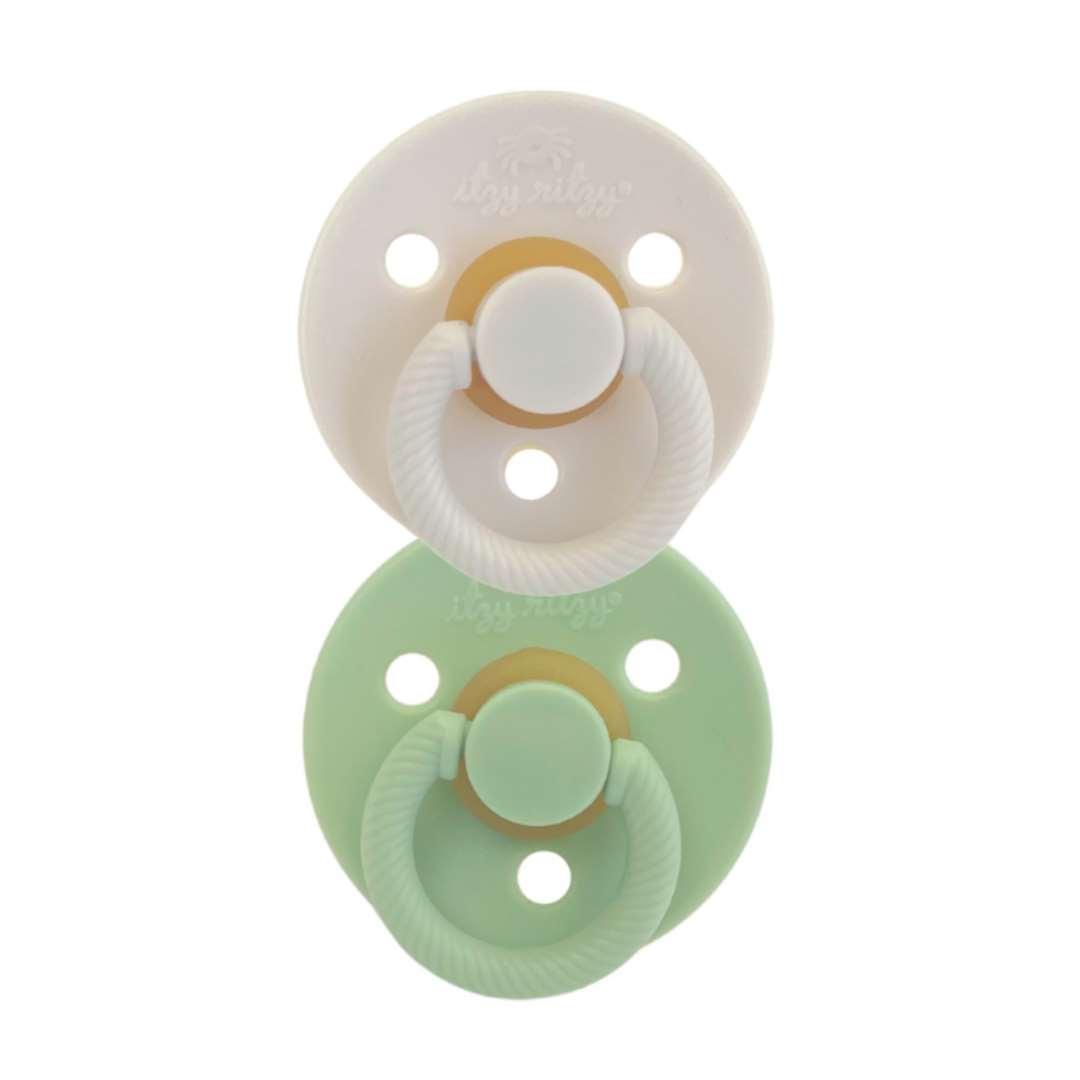 NEW Itzy Soother Mint/White Natural Rubber Pacifiers Itzy Ritzy