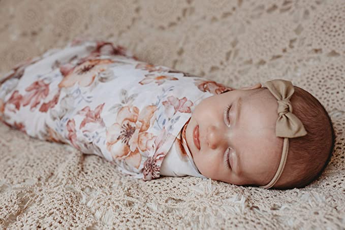 Muslin Swaddle Baby Blanket – Sunset Floral Mini Wander, LLC