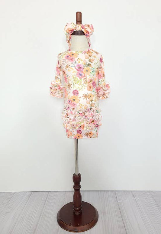Wallflower Baby Gown Clover Cottage