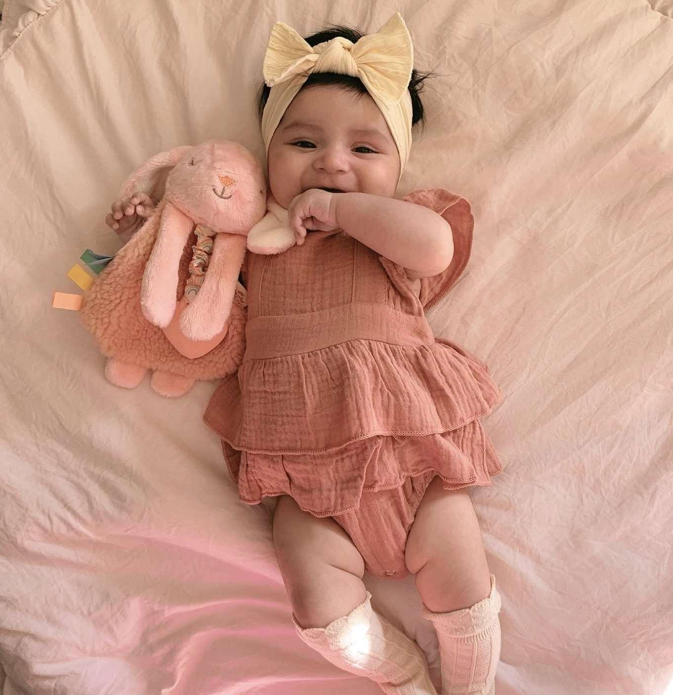 Itzy Lovey™ Bunny Plush with Silicone Teether Toy Baby in Styles