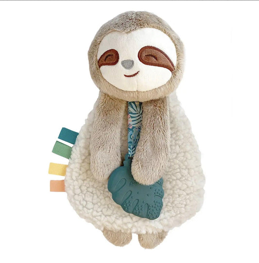 Itzy Lovey Sloth Plush with Silicone Teether Baby in Styles