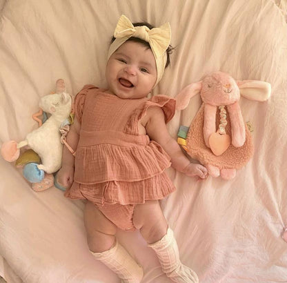 Link & Love Unicorn Activity Plush Silicone Teether Toy Baby in Styles