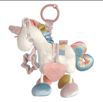 Link & Love Unicorn Activity Plush Silicone Teether Toy Baby in Styles