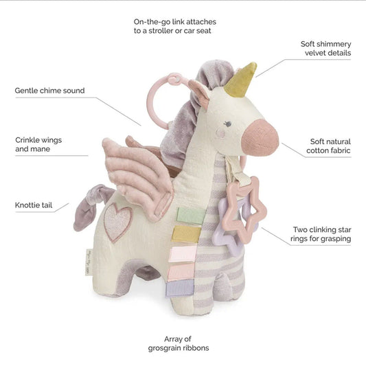 NEW Link & Love Pegasus Activity Plush with Teether Toy Baby in Styles