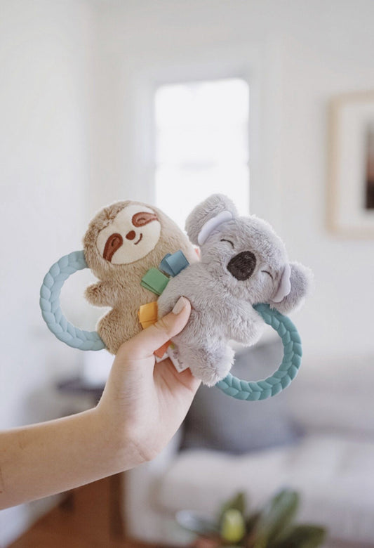 NEW Ritzy Rattle Pal Plush Rattle Pal with Teether Baby in Styles