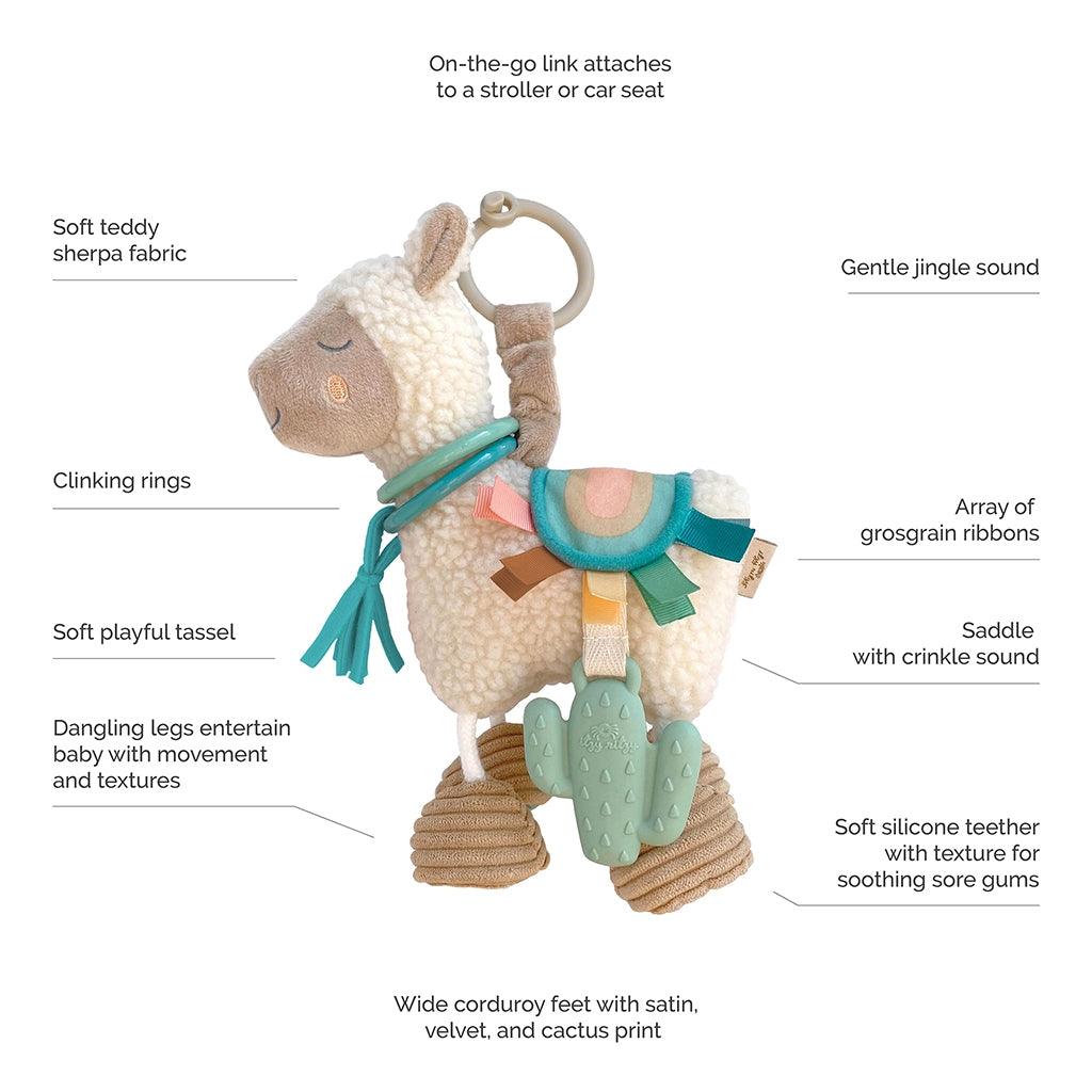 Link & Love™ Llama Activity Plush Silicone Teether Toy Itzy Ritzy