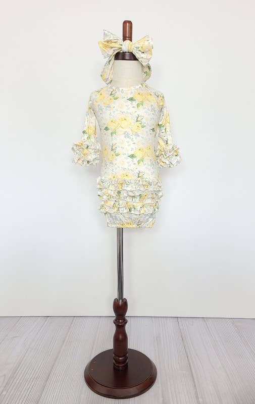 Yellow Rose Baby Gown Clover Cottage