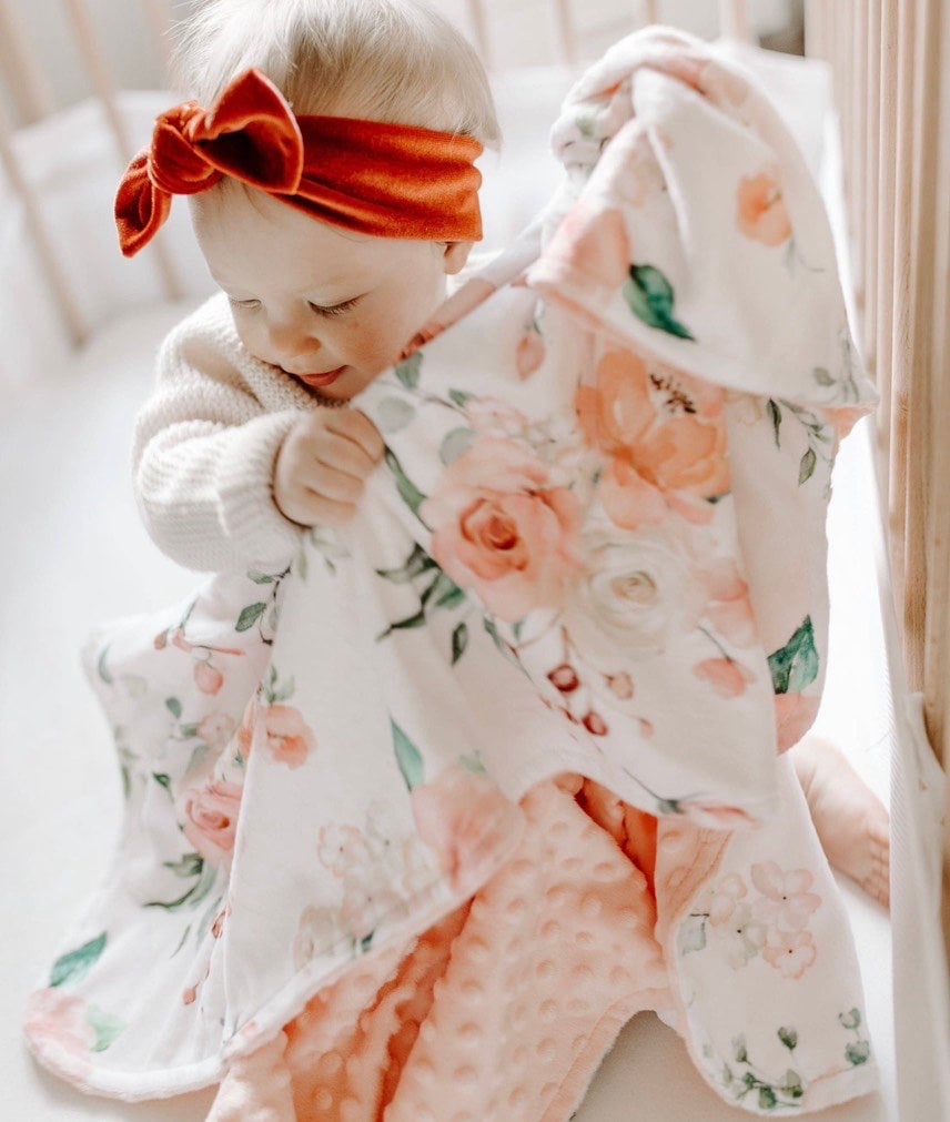 Floral Minky Blanket Baby in Styles