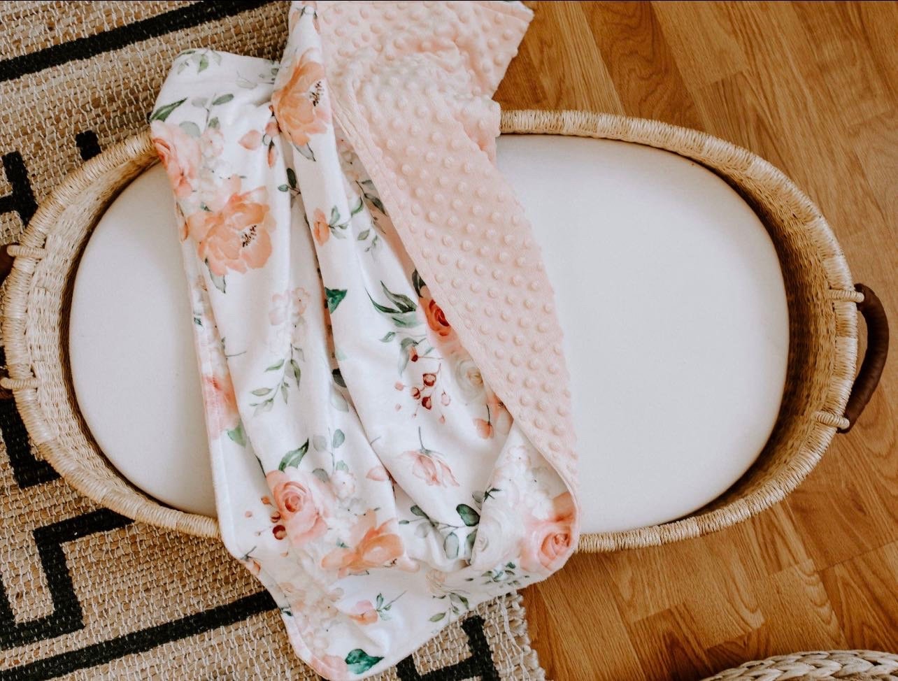 Floral Minky Blanket Baby in Styles