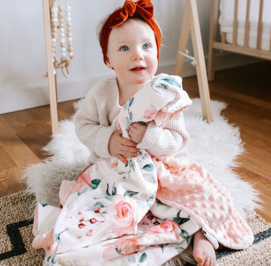 Floral Minky Blanket Baby in Styles