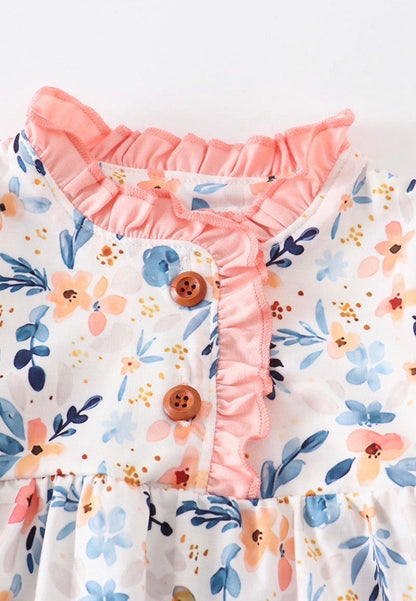 Floral gown and nylon bow 0-12 mo Baby in Styles