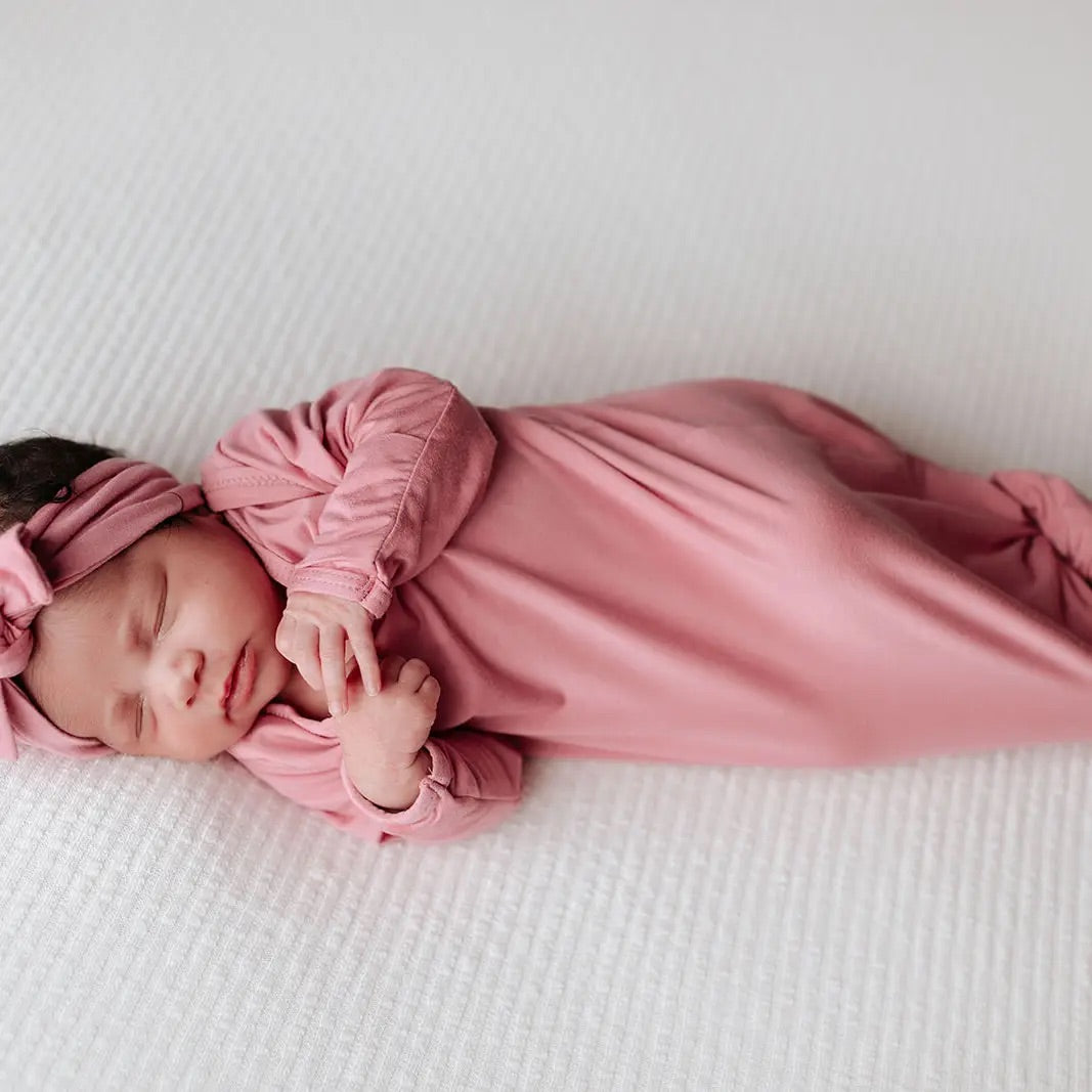 Rose Knotted Gown and headband set Three Little Tots