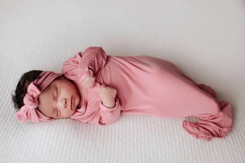 Rose Knotted Gown and headband set Three Little Tots
