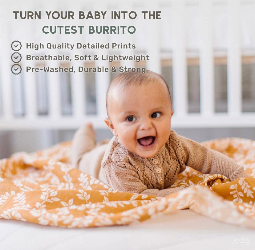 Muslin Swaddle Baby Blanket – Leafy Sprig Mini Wander, LLC