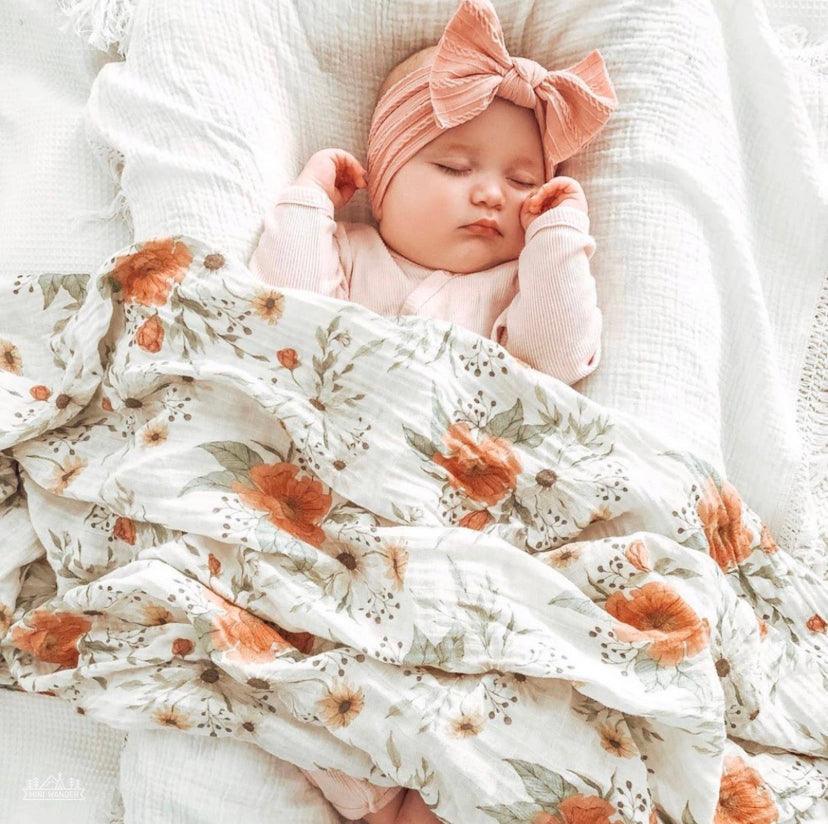 Muslin Swaddle Baby Blanket – Spring Blossom Mini Wander, LLC