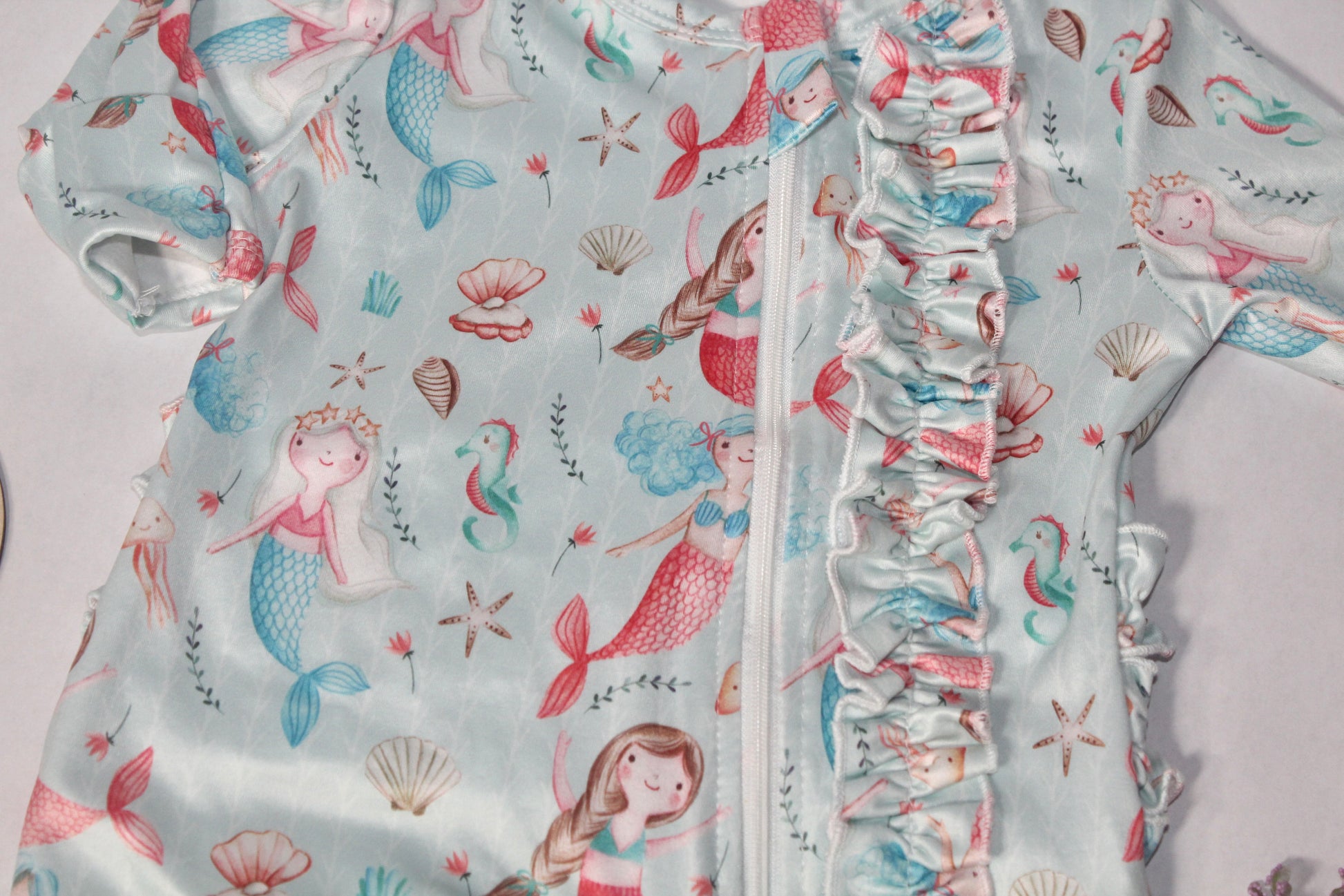 Mermaids and Pearls Footie 0-3mo Baby in Styles