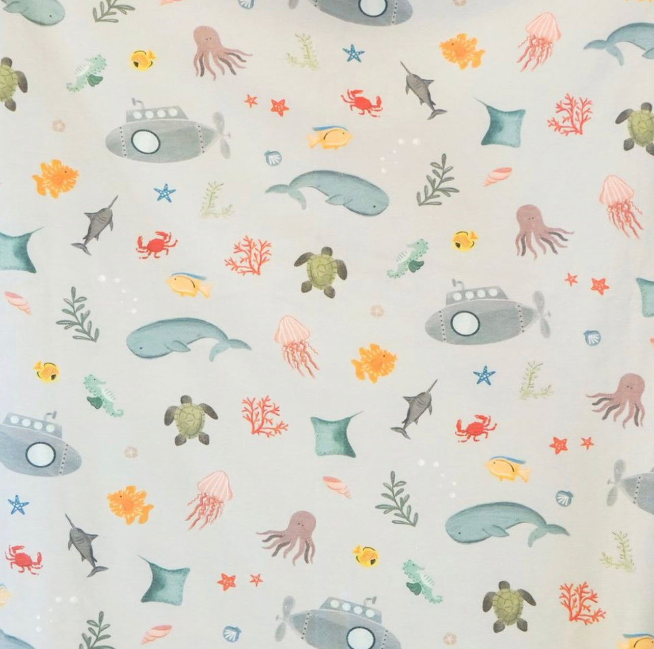 Extra Soft Stretchy Knit Swaddle Blanket: Underwater Adventure Village Baby