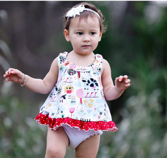 Farm Animal Swing Top & Ruffle Bottoms AnnLoren